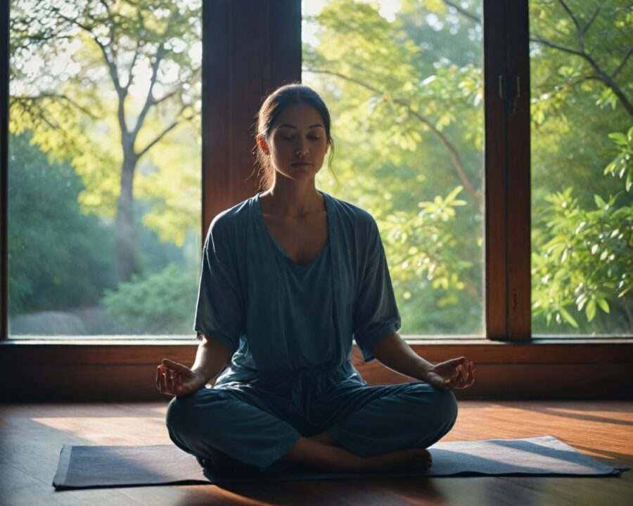 como a meditação ajuda a superar pensamentos negativos