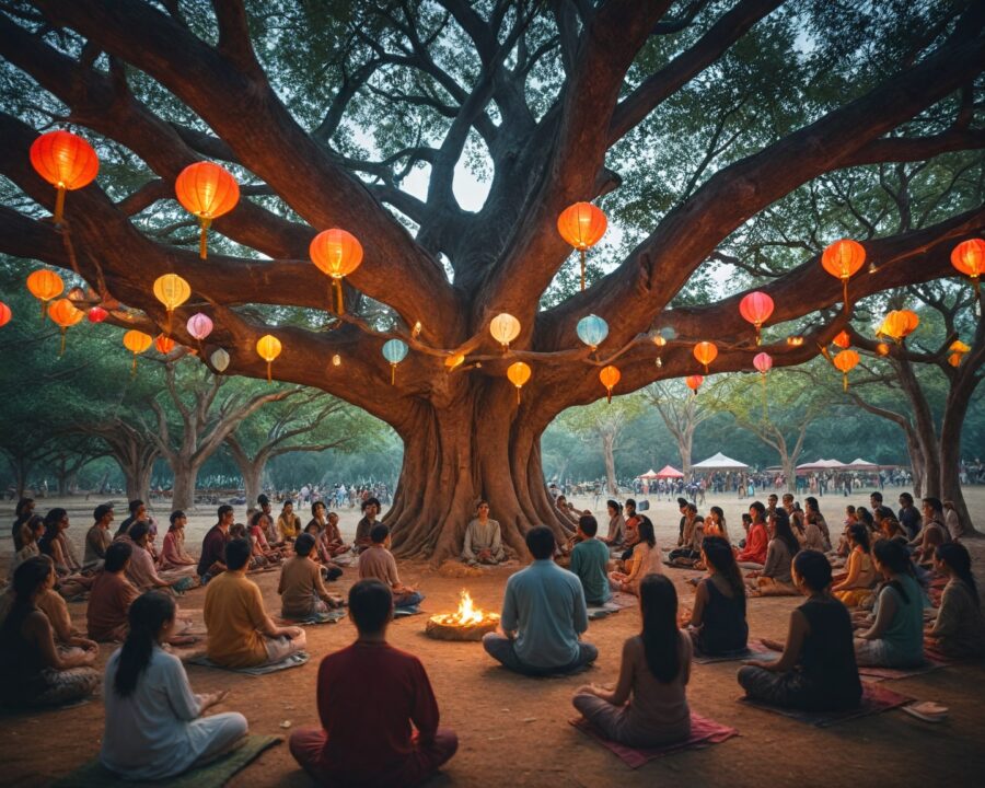 Como a meditação enriquece festas religiosas na Índia