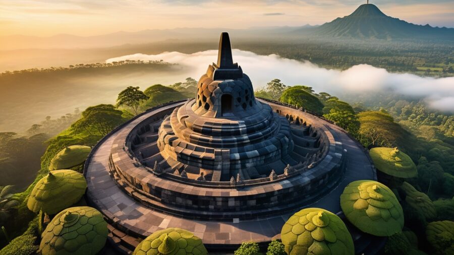 Borobudur: A Mandala Arquitetônica Indonésia